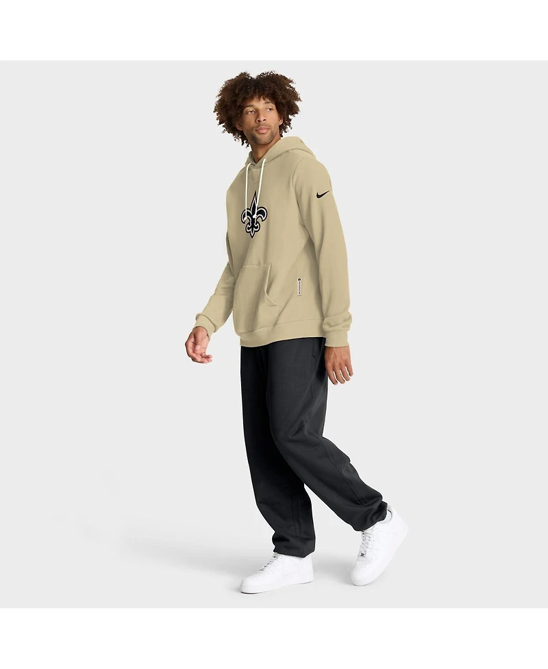 Nike Men's Gold New Orleans Saints Sideline Standard Issue Alt 2 Dri-fit Hoodie