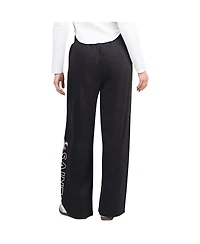 G-iii 4Her by Carl Banks Women's Black New Orleans Saints Field Wide Leg Sweatpants