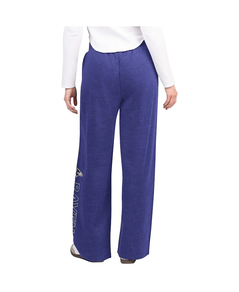 G-iii 4Her by Carl Banks Women's Purple Baltimore Ravens Field Wide Leg Sweatpants