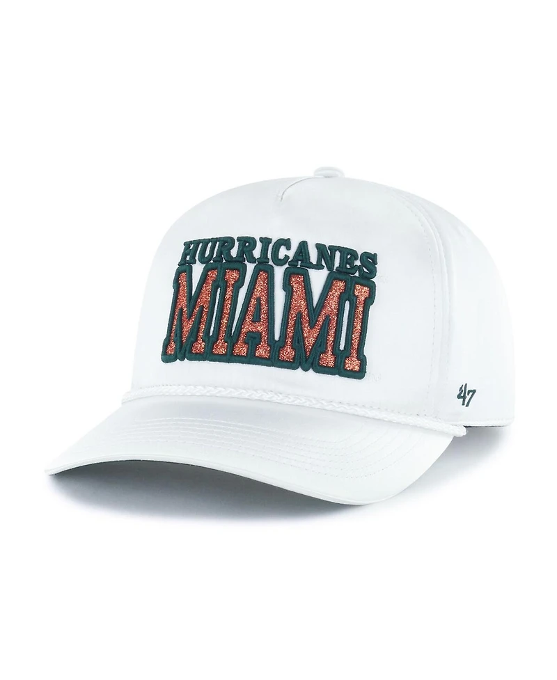 '47 Women's Brand White Miami Hurricanes Outspoken Hitch Adjustable Hat
