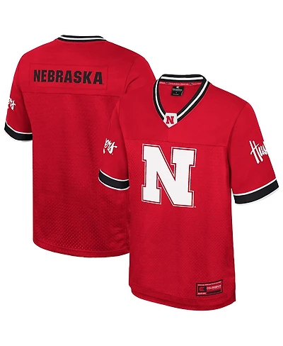 Colosseum Men's Red Nebraska Huskers Nothing but the Hits Football Jersey