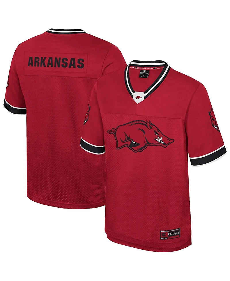Colosseum Men's Cardinal Arkansas Razorbacks Nothing but the Hits Football Jersey