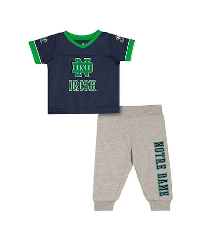 Colosseum Baby Boys and Girls 2-Piece Newborn Notre Dame Fighting Irish Nothing but the Hits Football Set