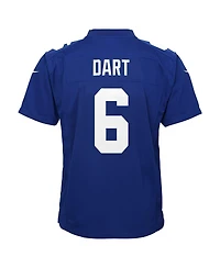 Nike Big Boys and Girls Jaxson Dart Royal New York Giants Team Game Jersey