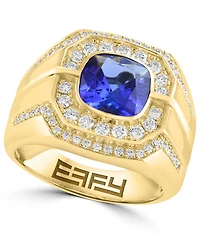 Effy Collection Diamond (3/4 ct. t.w.) and Tanzanite (2-7/8 ct. t.w.) Ring in 14K Gold