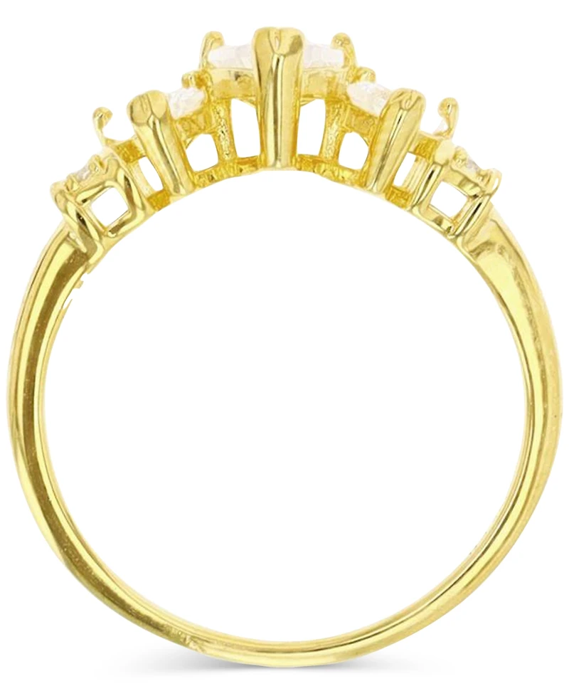 Macy's Cubic Zirconia Anniversary Band Ring (1.596 ct. t.w.) 14K Yellow Gold Over Sterling Silver