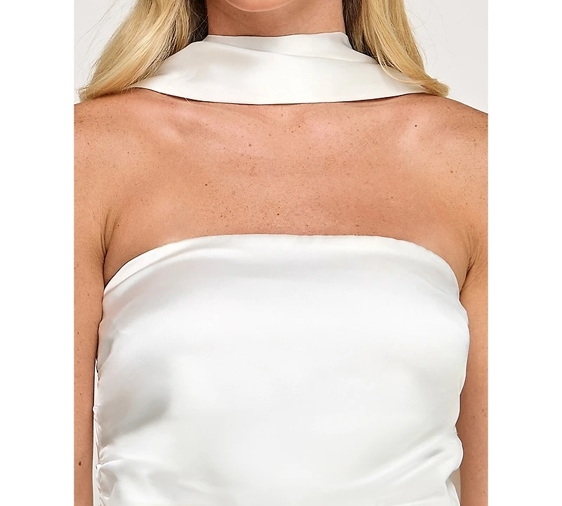 Seni & Cade Juniors' Scarf Silk Straight Top