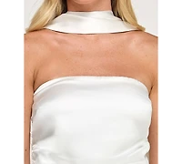 Seni & Cade Juniors' Scarf Silk Straight Top