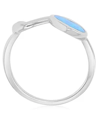 Macy's Heart Shape Opal (0.35 ct. t.w.) Ring Sterling Silver