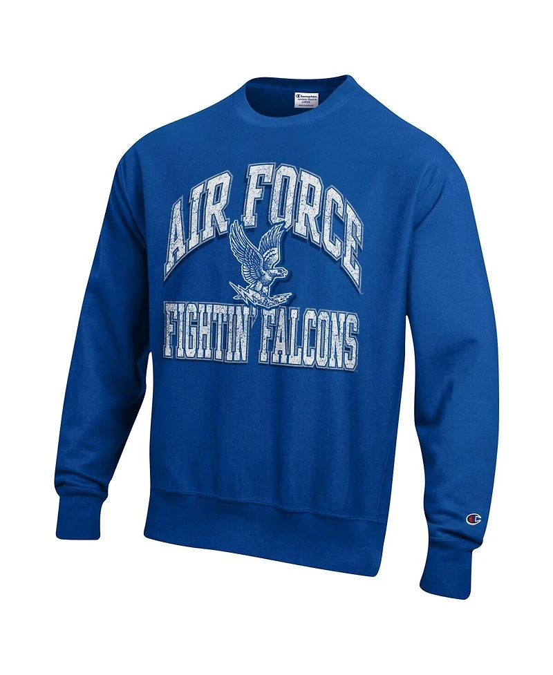 Champion Men's Royal Air Force Falcons Vault Late Night Reverse Weave Pullover Sweatshirt