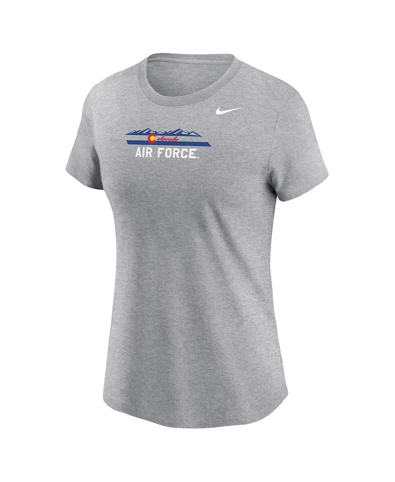 Nike Women's Gray Air Force Falcons Apls Fighting Falcon Collection Rivalry T-Shirt