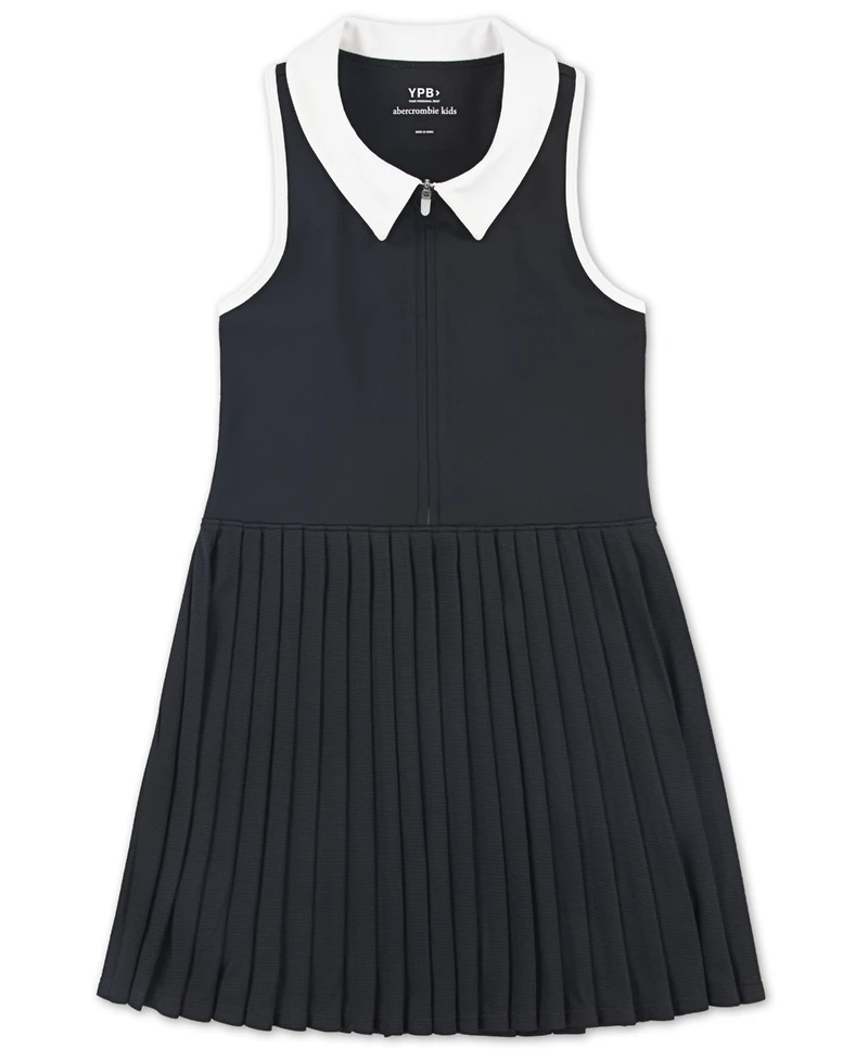 abercrombie kids Girls Half-Zip Pleated Mini Dress