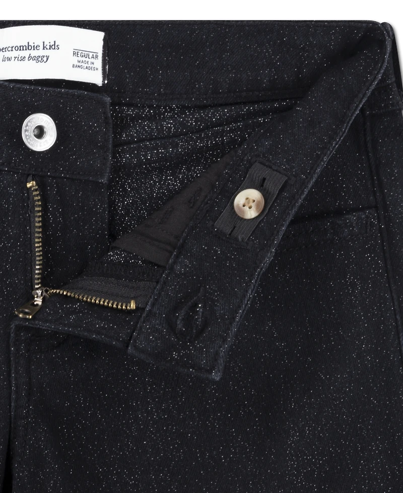 abercrombie kids Girls Sparkle Low-Rise Baggy Jeans
