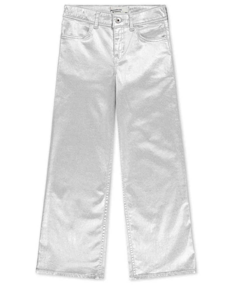 abercrombie kids Girls Shine High Rise Wide Leg Jeans