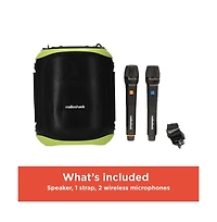 RadioShack Portable Bluetooth Karaoke Speaker, 120W, 2 Microphones Included 4001788