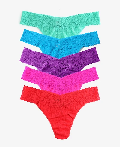 Hanky Panky Women's Signature Lace Original Rise Pack Thong Underwear