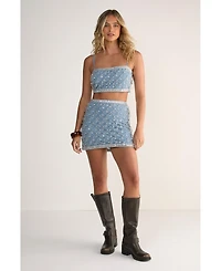 Nasty Gal Women's Droplet Embellished Mini Skirt