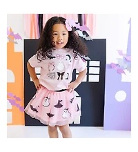 Sweet Wink Little and Big Girls Spooky Babe Sequin Halloween Tutu Skirt