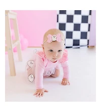 Sweet Wink Baby Girl's Girly Ghost Halloween Bow Baby Headband