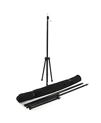 Savage Economy Background Support Stand with 5x9' White Wrinkle-Resistant Backdrop, 20 lbs. Load Capacity