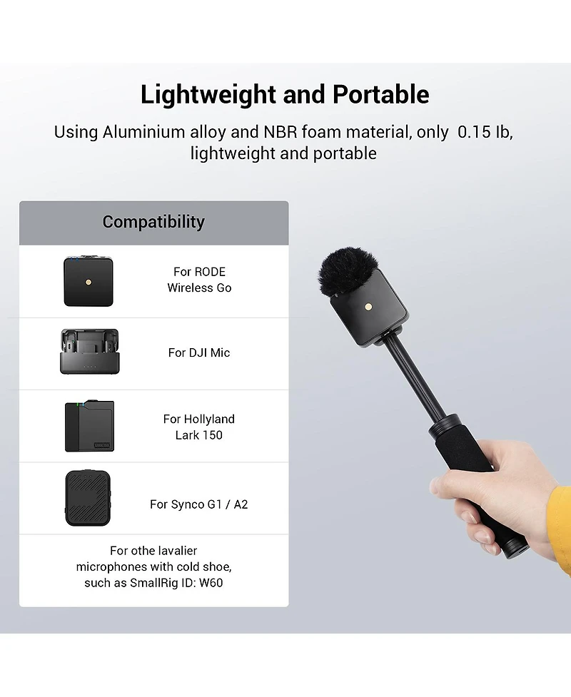 SmallRig 3182 Rode Wireless Go Handle for Interview Using