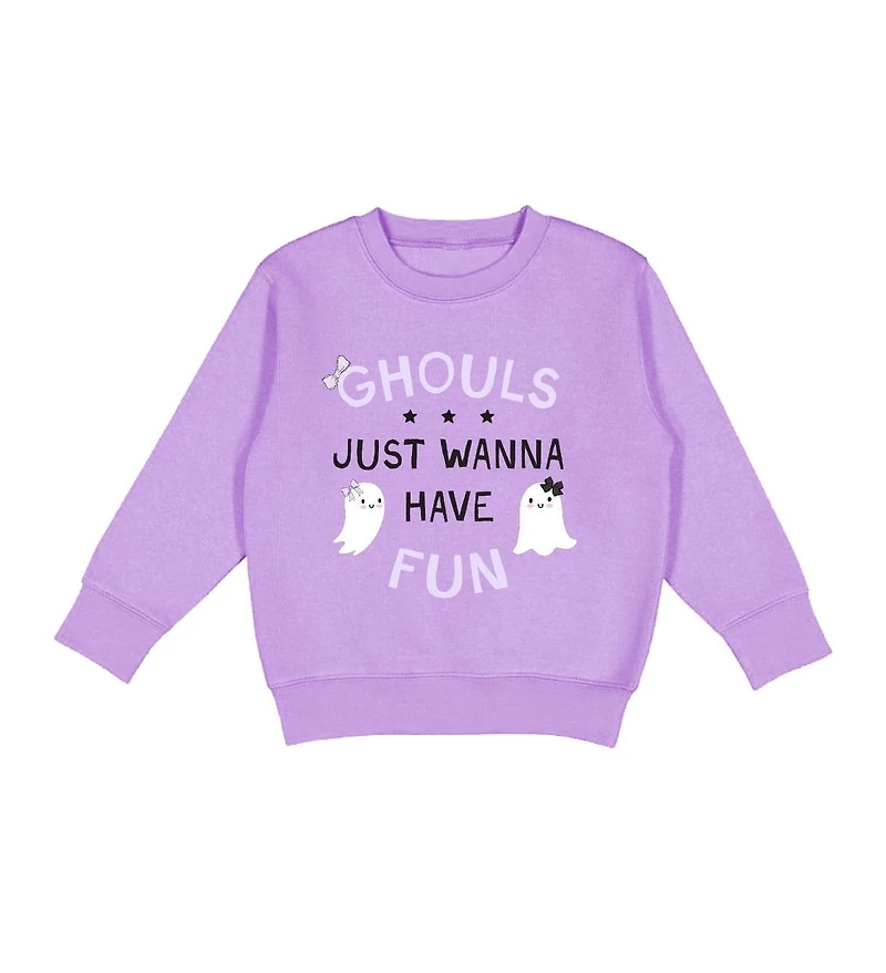 Sweet Wink Little and Big Girls Ghouls Just Wanna Have Fun Halloween Sweatshirt