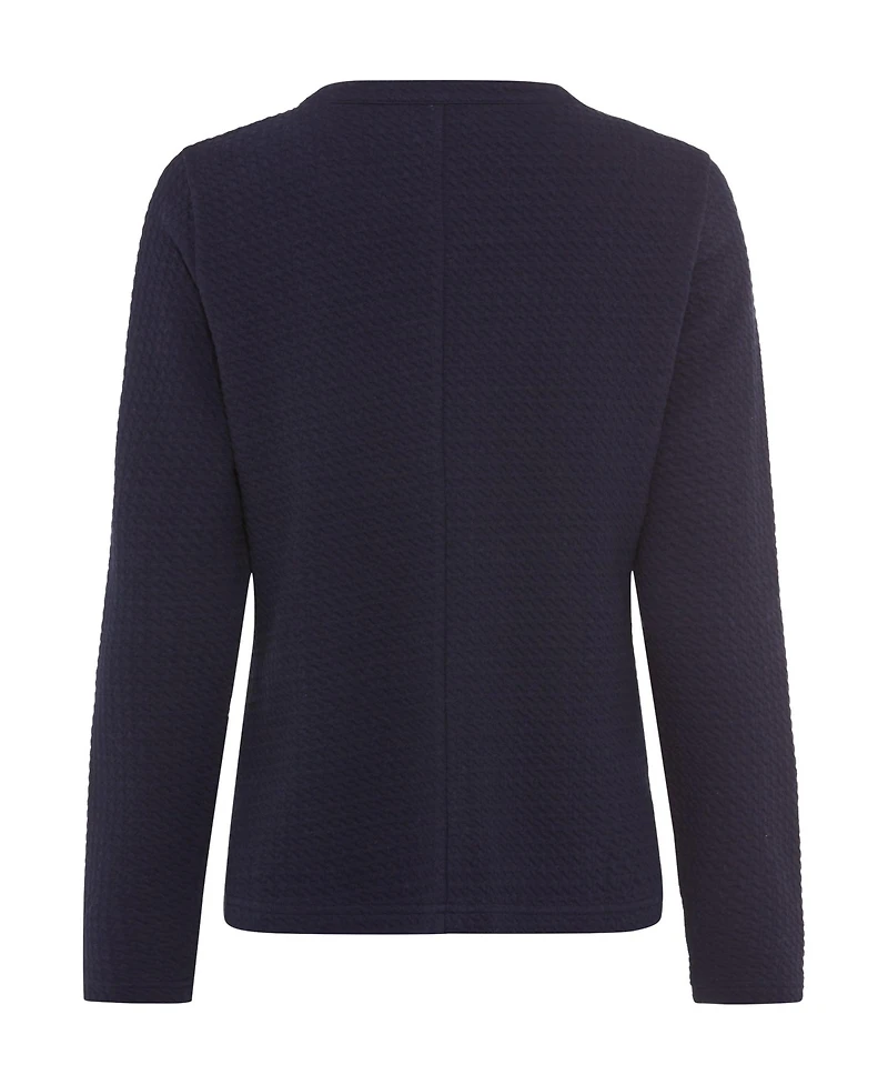 Olsen Women's Houndstooth Texture Jersey Jacket