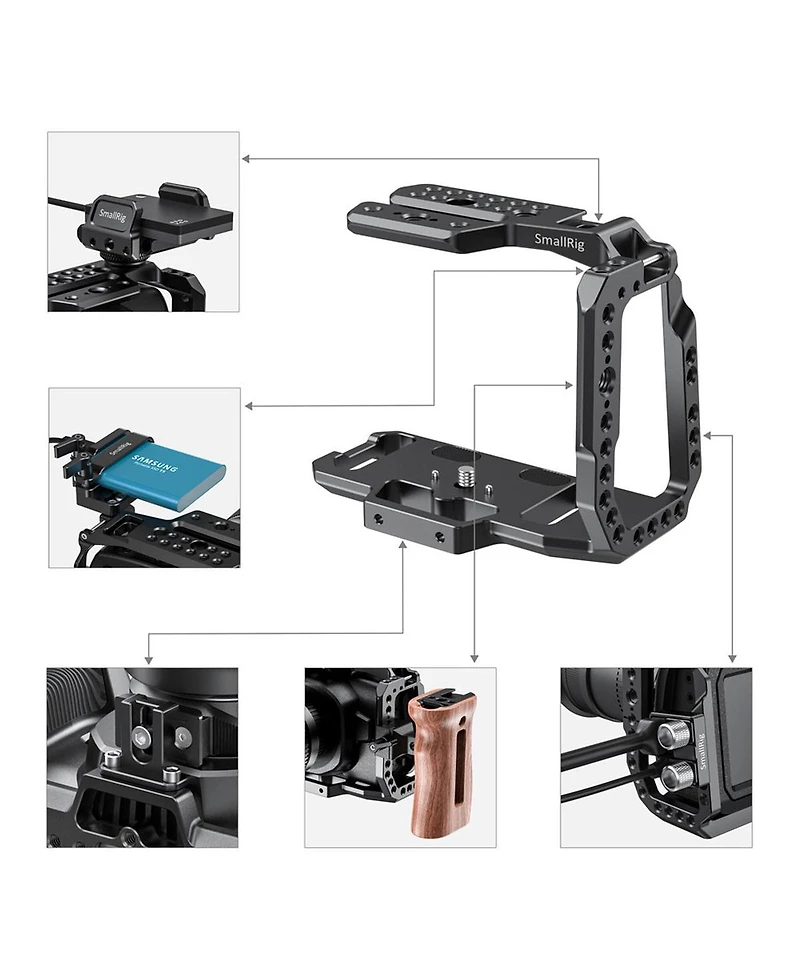 SmallRig CVB2254B Half Cage for Blackmagic Design Pocket Cinema Camera 4K & 6K