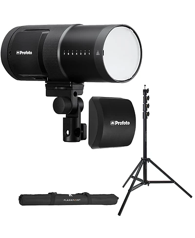 Profoto B30 500W Off Camera Flash Head, Bundle with Extra Li-Ion Battery, 9.5' Air-Cushioned Light Stand