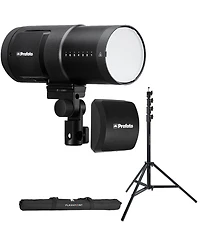 Profoto B30 500W Off Camera Flash Head, Bundle with Extra Li-Ion Battery, 9.5' Air-Cushioned Light Stand