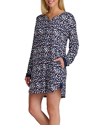 Tommy Hilfiger Women's Long Sleeve Henley Sleepshirt