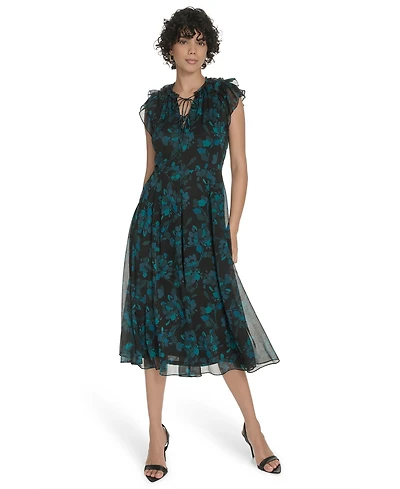 Tommy Hilfiger Women's V-Neck Printed Dress