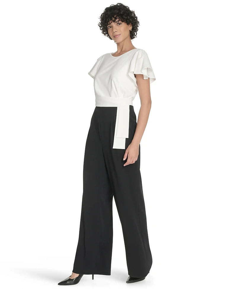 Tommy Hilfiger Women's Flutter Sleeve Jumpsuit