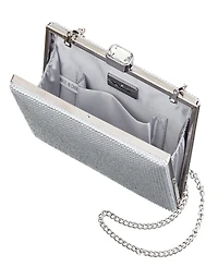 Nina Crystal Minaudiere Lift Lock Clutch