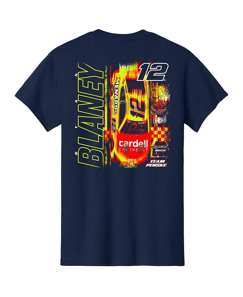 Team Penske Men's Navy Ryan Blaney Menards Car T-Shirt