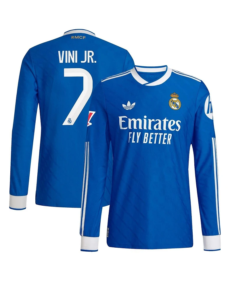 Adidas Men's Vinicius Junior Blue Real Madrid 2025/26 Third Authentic Long Sleeve Player Jersey