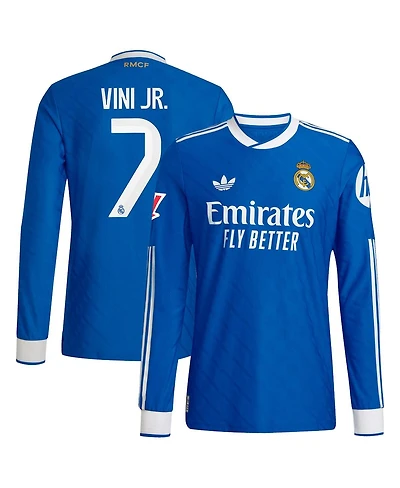 Adidas Men's Vinicius Junior Blue Real Madrid 2025/26 Third Authentic Long Sleeve Player Jersey