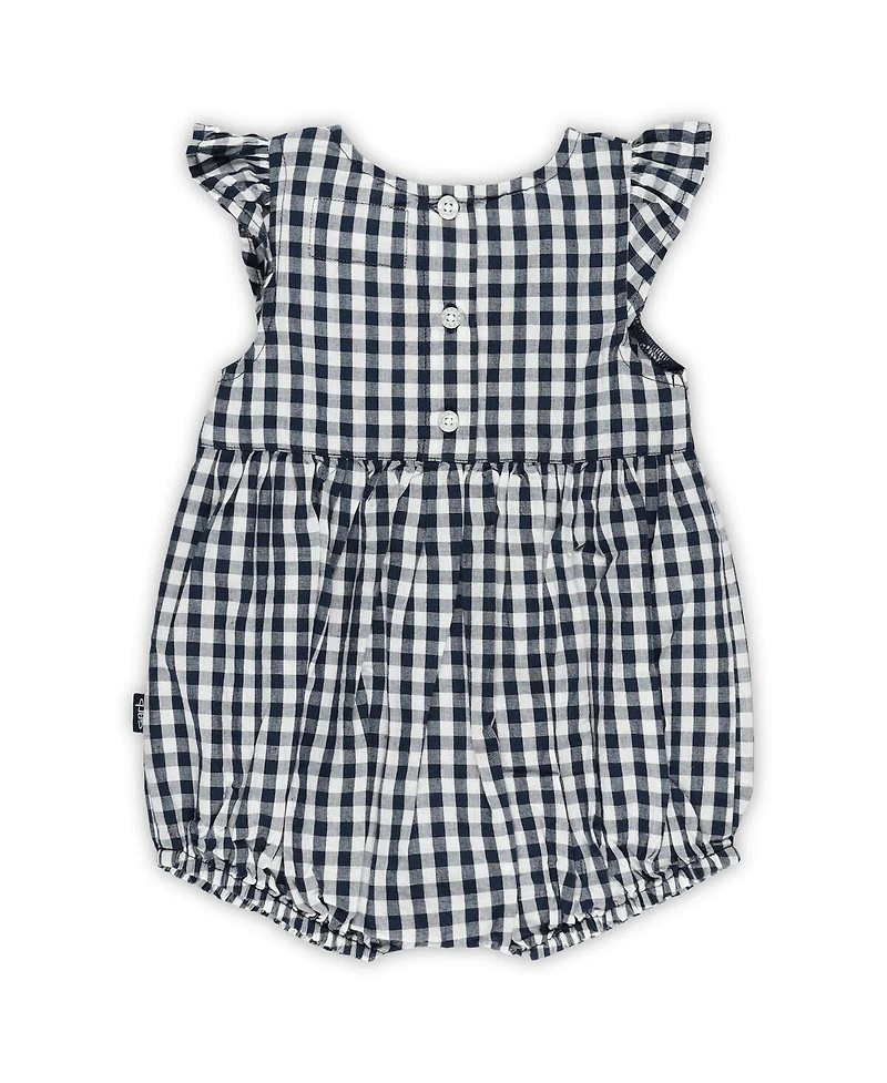Garb Girl's Baby Boys and Girls Navy Notre Dame Fighting Irish Cara Gingham Ruffled Bodysuit