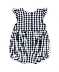 Garb Girl's Baby Boys and Girls Navy Notre Dame Fighting Irish Cara Gingham Ruffled Bodysuit