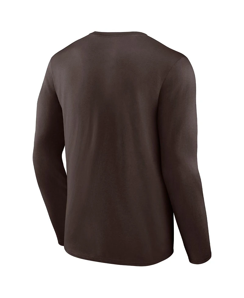 Fanatics Men's Brown Cleveland Browns Go the Distance Long Sleeve T-Shirt
