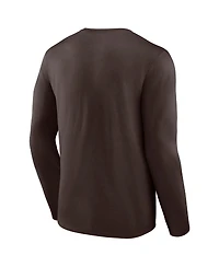 Fanatics Men's Brown Cleveland Browns Go the Distance Long Sleeve T-Shirt
