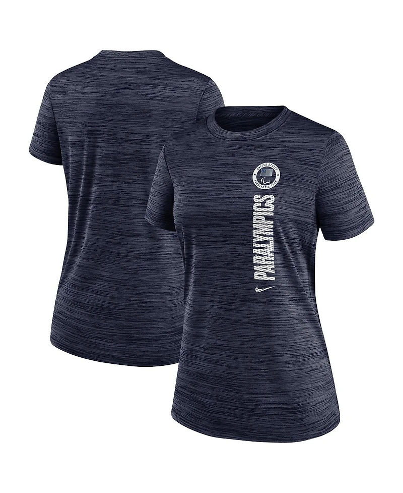 Nike Women's Navy U.s. Paralympics Velocity Performance T-Shirt