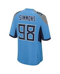 Nike Men's Jeffery Simmons Light Blue Tennessee Titans Team Game Jersey