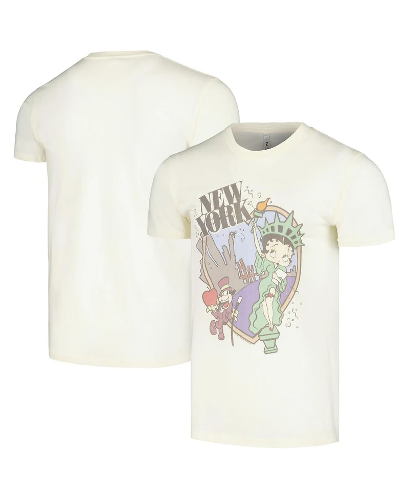 Mad Engine Men's and Women's Cream Betty Boop Graphic T-Shirt