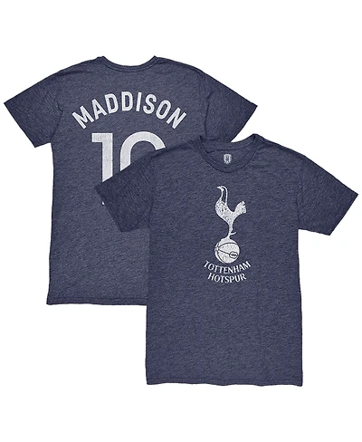1863FC Men's James Maddison Heather Navy Tottenham Hotspur Player Name Number Twisted Tri-Blend Slub T-Shirt