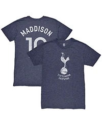 1863FC Men's James Maddison Heather Navy Tottenham Hotspur Player Name Number Twisted Tri-Blend Slub T-Shirt