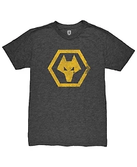 1863FC Men's Matheus Cunha Heather Black Wolverhampton Wanderers Player Name Number Twisted Tri-Blend Slub T-Shirt