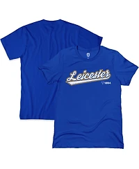 1863FC Men's Blue Leicester City Script T-Shirt