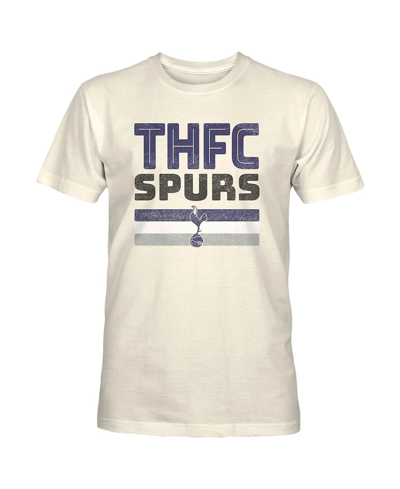 1863FC Men's Tan Tottenham Hotspur Retro Stripes T-Shirt