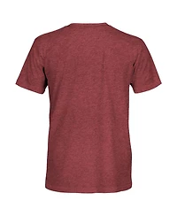 1863FC Men's Maroon Manchester City Mono Badge Retro Tri-Blend T-Shirt